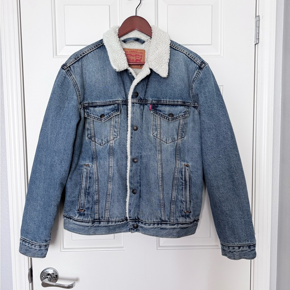 Levi's Blue Denim Jacket with Sherpa Lining